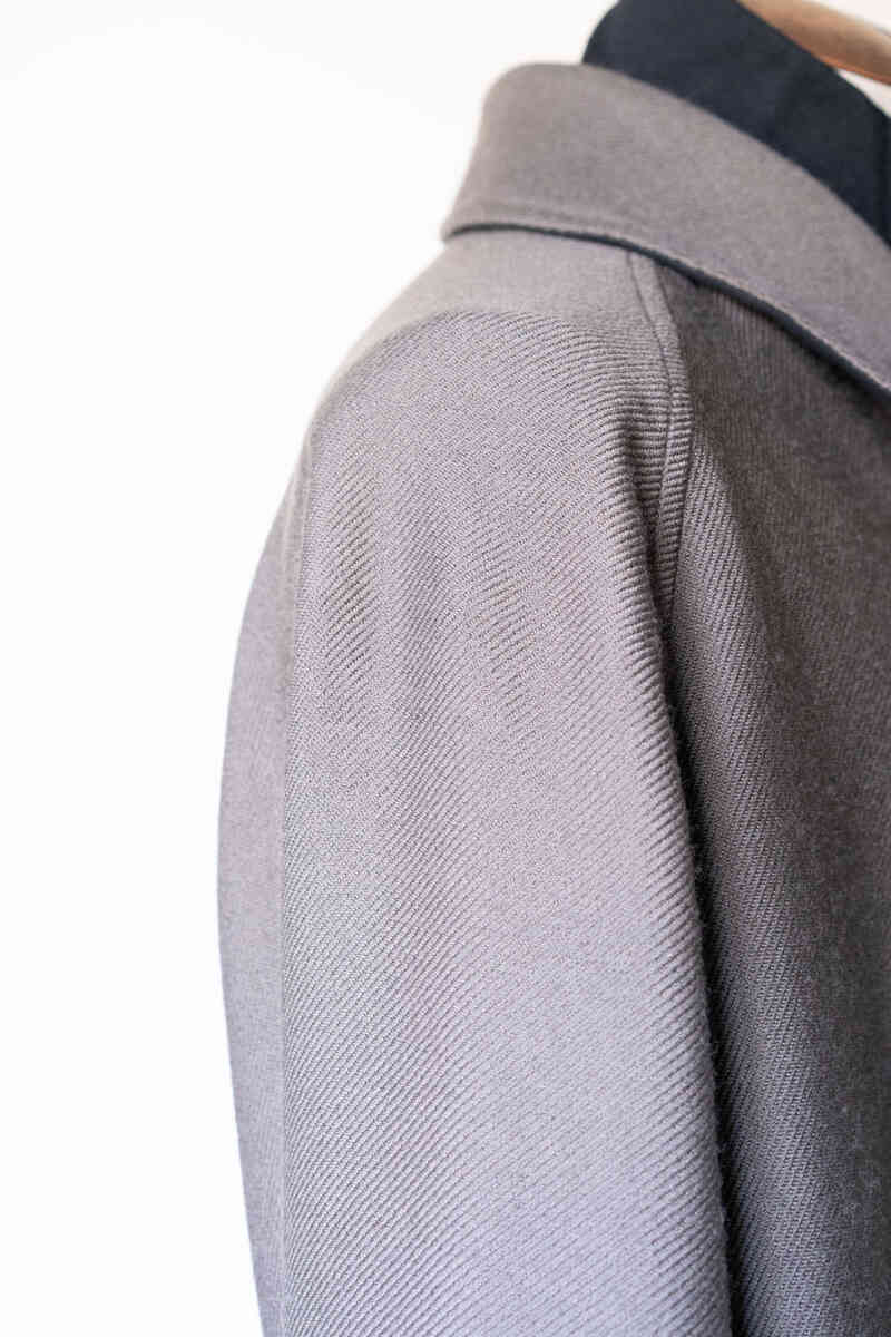 BAL COLLAR COAT ‐Silk Wool loose twill‐ [SEVEN BY SEVEN]一枚袖