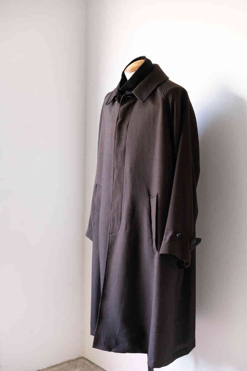 BAL COLLAR COAT ‐Silk Wool loose twill‐ [SEVEN BY SEVEN]DB