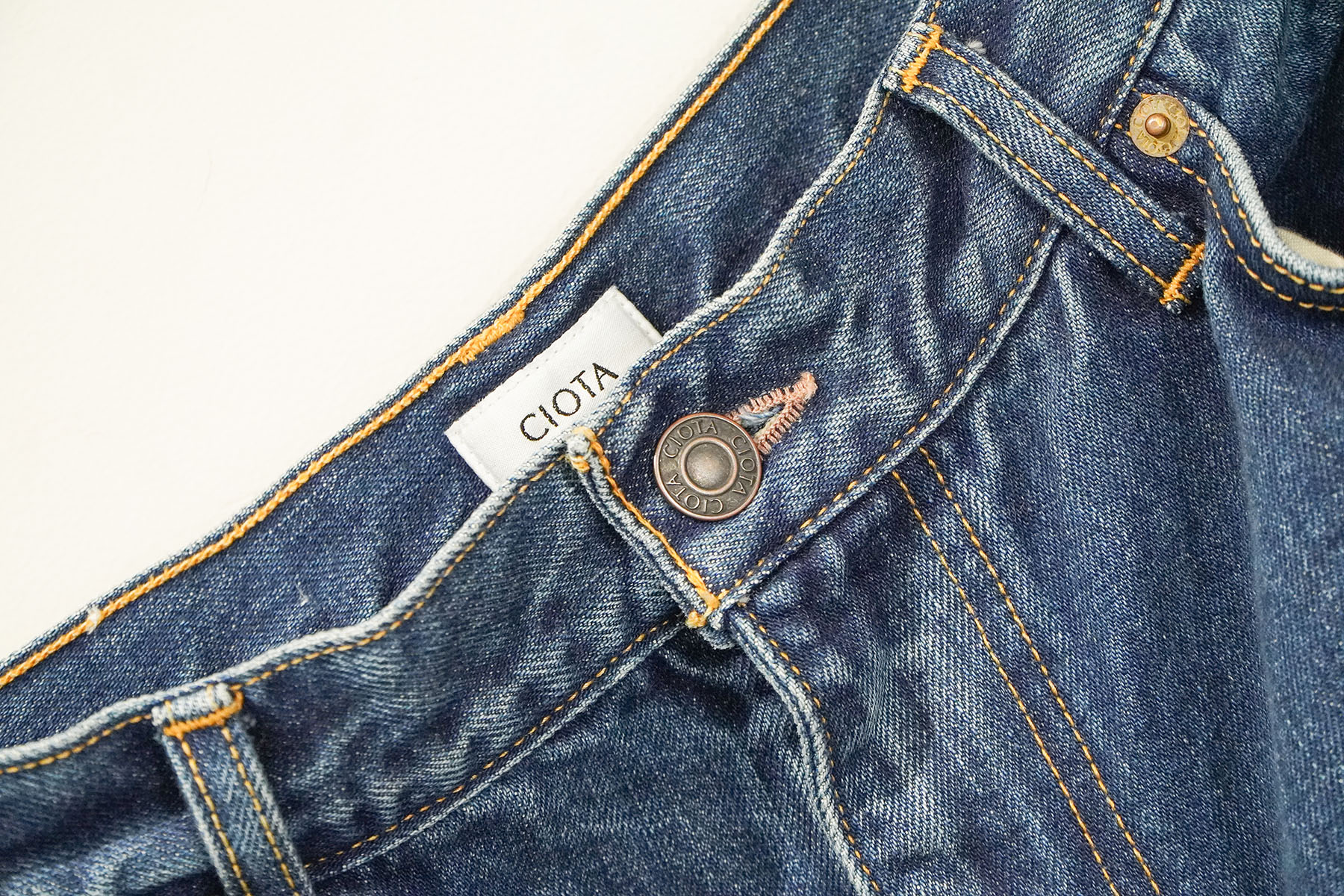 Medium Blue - Wide Tapered 5 Pocket Pants[トップボタン]
